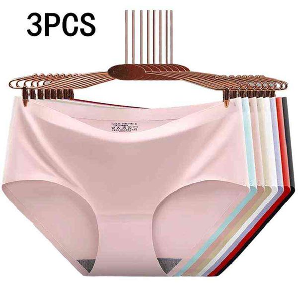 3pcs women seamless panties silk mid waist underwear for female girls large size xxl women's panties underpant lingerie berifs t220810, Black;pink
3pcs women seamless panties silk mid waist underwear for female girls large size xxl women's panties underpant lingerie berifs t220810, Black;pink