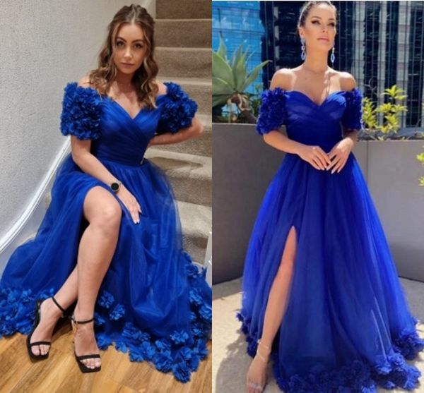 royal blue evening dresses long luxury 2022 v-neck flowers off the shoulder side split prom party gowns tulle vintage celebrity robes de soi, Black;red
royal blue evening dresses long luxury 2022 v-neck flowers off the shoulder side split prom party gowns tulle vintage celebrity robes de soi, Black;red