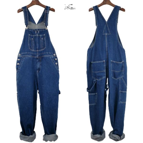 men's jeans denim jumpsuits men pants overalls fashion streetwear loose bib one piece rompers trousers male clothes plus size, Blue
men's jeans denim jumpsuits men pants overalls fashion streetwear loose bib one piece rompers trousers male clothes plus size, Blue