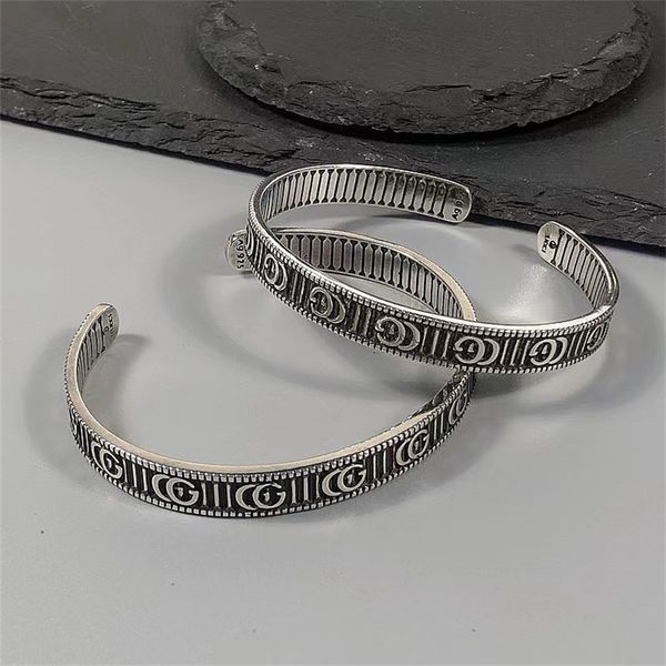 81% off factory for sale gujia sterling silver double old stripe gear women's versatile couple open bracelet, Black
81% off factory for sale gujia sterling silver double old stripe gear women's versatile couple open bracelet, Black