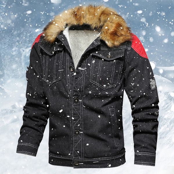 autumn winter fashion men jean jacket casual plus velvet mens denim coat thick warm male cottonpadded big size 201105, Black;brown
autumn winter fashion men jean jacket casual plus velvet mens denim coat thick warm male cottonpadded big size 201105, Black;brown