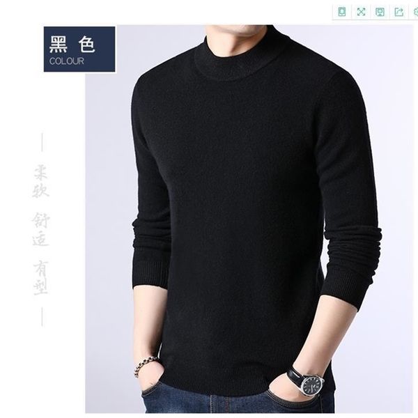 mens longsleeved new autumn winter halfhigh collar sweaters 077 201125, White;black 
mens longsleeved new autumn winter halfhigh collar sweaters 077 201125, White;black