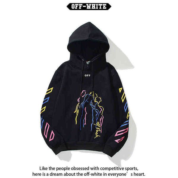 factory online export brand new sweater autumn winter off color line character plush hooded for men women, Black
factory online export brand new sweater autumn winter off color line character plush hooded for men women, Black