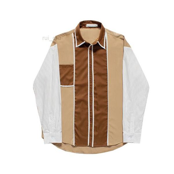 quality men high shirt splice stripe long sleeve loose casual shirts man vintage fashion dress, White;black
quality men high shirt splice stripe long sleeve loose casual shirts man vintage fashion dress, White;black