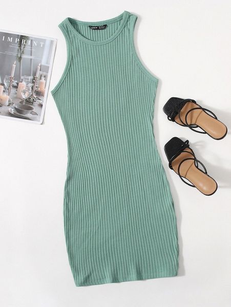 rib-knit bodycon dress m0mn#, Black;gray 
rib-knit bodycon dress m0mn#, Black;gray