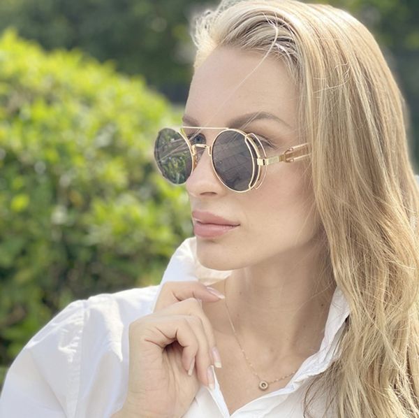 wholesales customize new steampunk male sunglasses 1904 personality uv400 spring metal men's round glasses, White;black
wholesales customize new steampunk male sunglasses 1904 personality uv400 spring metal men's round glasses, White;black