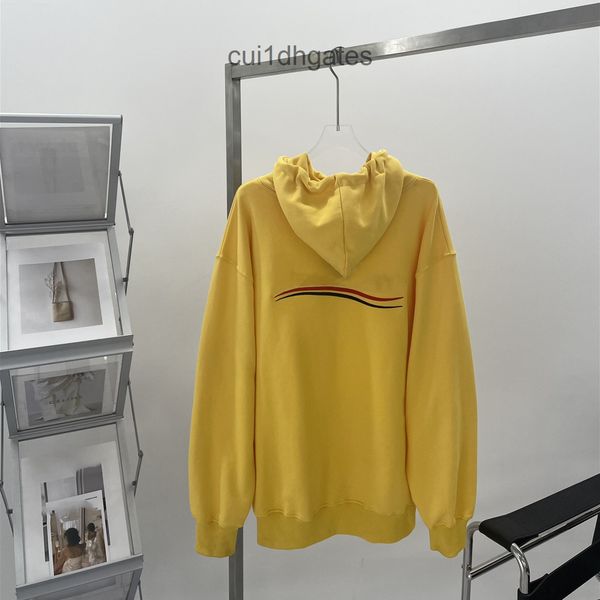 2022 designer blgc hoodies wave printed letter hooded yellow sweater women's wear 2022 spring and autumn new large loose casual coat 1r, Black
2022 designer blgc hoodies wave printed letter hooded yellow sweater women's wear 2022 spring and autumn new large loose casual coat 1r, Black
