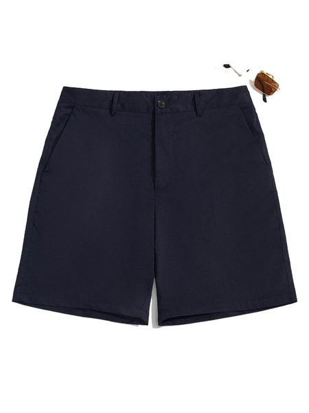 men solid straight leg shorts p2rh#, White;black 
men solid straight leg shorts p2rh#, White;black