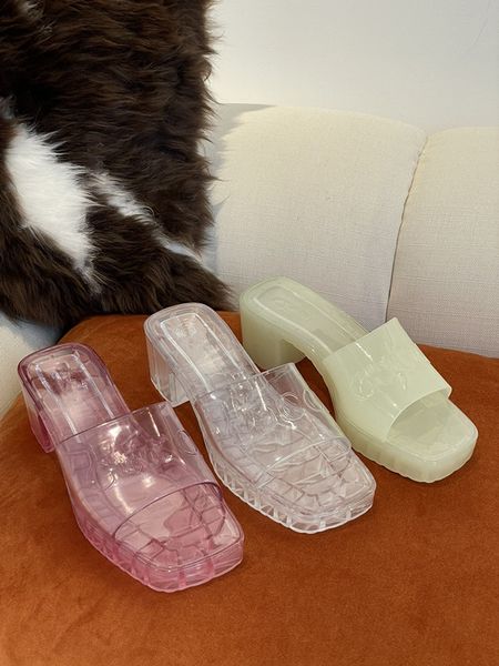 2022 spring fashion designer ladys slipper womens high heel slippers transparent slipper platform sandals candy colors outdoor beach slides, Black
2022 spring fashion designer ladys slipper womens high heel slippers transparent slipper platform sandals candy colors outdoor beach slides, Black