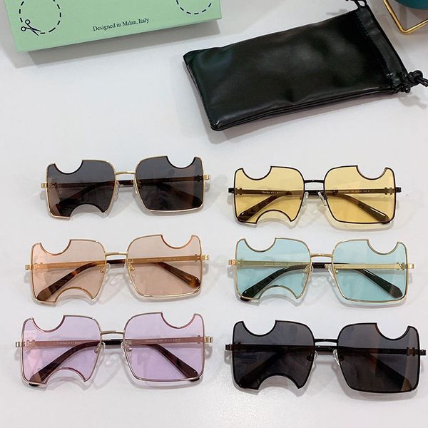 mens or womens sunglasses ow40028u gold frame notch lenses fashion trend personality men and women designer new sunglasses leisure vacation, White;black
mens or womens sunglasses ow40028u gold frame notch lenses fashion trend personality men and women designer new sunglasses leisure vacation, White;black