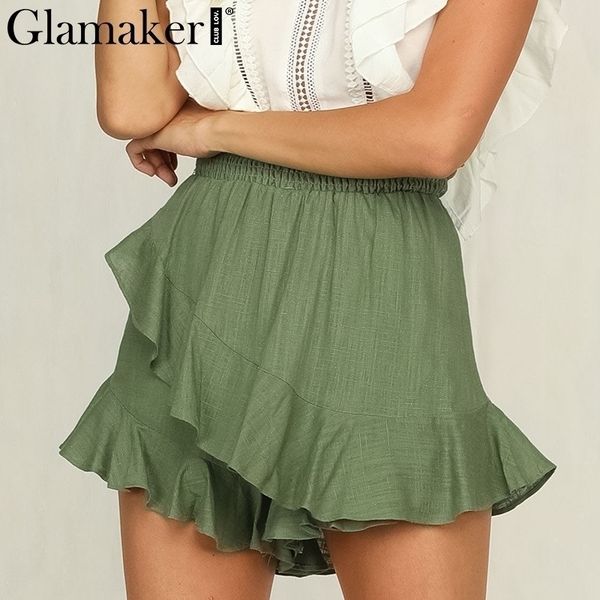 glamaker ruffles high waist casual shorts women loose skirt shorts ladies summer mini shorts female spring club beach bottoms y200512, White;black
glamaker ruffles high waist casual shorts women loose skirt shorts ladies summer mini shorts female spring club beach bottoms y200512, White;black