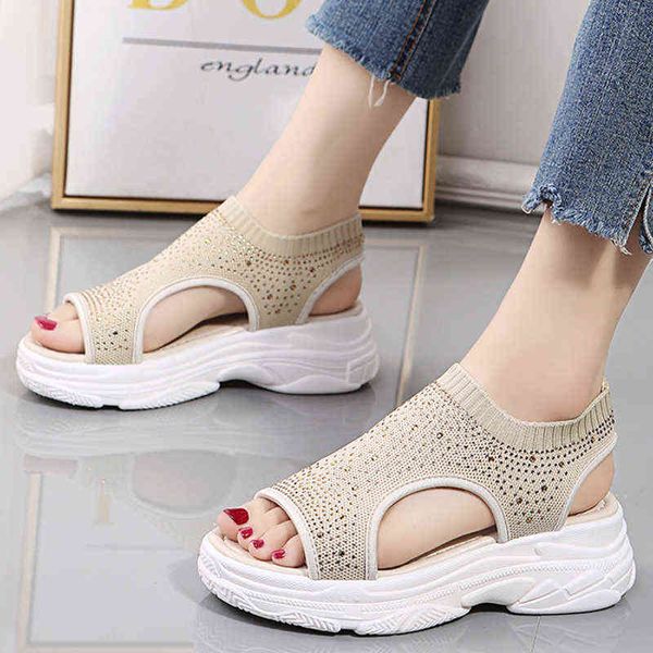 sandals crystal breathable women 2022 summer open toe platform woman briefs on hollow from wigs shoes 220419, Black
sandals crystal breathable women 2022 summer open toe platform woman briefs on hollow from wigs shoes 220419, Black