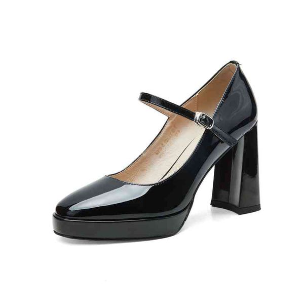 dress shoes autumn and winter women's shoes square head thick heels water table buckle cow patent leather fashion commuting single shoe, Black
dress shoes autumn and winter women's shoes square head thick heels water table buckle cow patent leather fashion commuting single shoe, Black