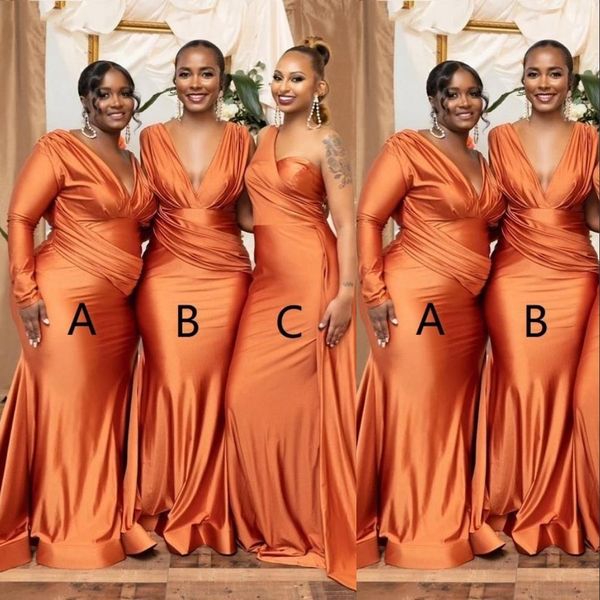 2023 bridesmaid dresses african orange plus size mermaid nigeria girls summer wedding guest dress v neck long maid of honor gowns, White;pink
2023 bridesmaid dresses african orange plus size mermaid nigeria girls summer wedding guest dress v neck long maid of honor gowns, White;pink