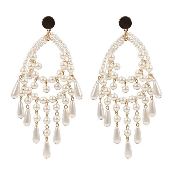 5p gold metal handmade pearl big for women dangle drop earrings fashion party statement long jewelry wholesale 220524, Golden
5p gold metal handmade pearl big for women dangle drop earrings fashion party statement long jewelry wholesale 220524, Golden