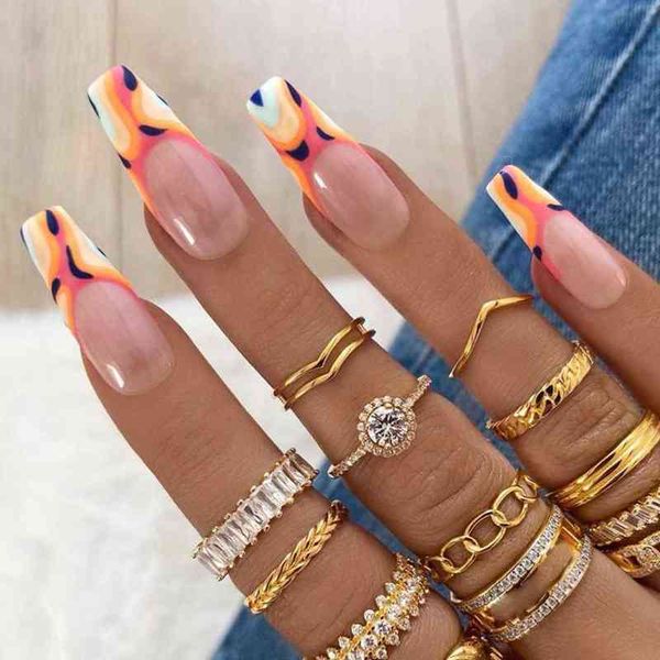 false nails fake with designs detachable long coffin glue french ballerina full cover nail tips press on 0616
false nails fake with designs detachable long coffin glue french ballerina full cover nail tips press on 0616