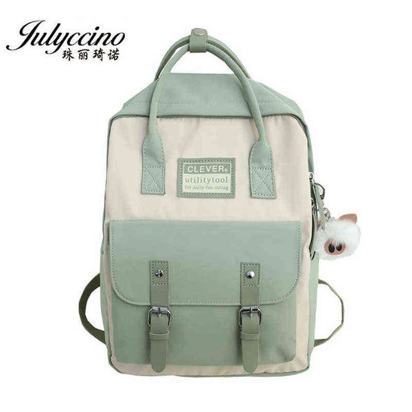 backpack style bagjulyccino women nylon candy color waterproof school bag for teenager girl patchwork female mochila 220723
backpack style bagjulyccino women nylon candy color waterproof school bag for teenager girl patchwork female mochila 220723