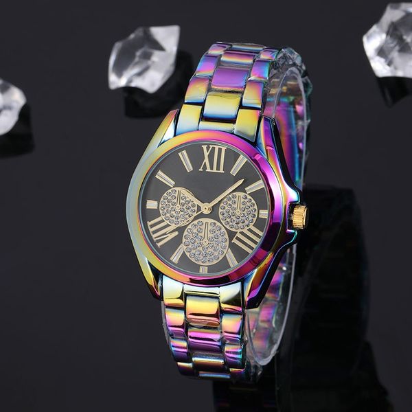 ladies colorful electroplating fashion quartz roman strip nail diamond pink scale dial style couple fashion watch, Slivery;brown
ladies colorful electroplating fashion quartz roman strip nail diamond pink scale dial style couple fashion watch, Slivery;brown