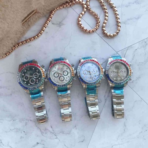 uxury watch date gmt lao jia men's sugar bean color diamond ditong six needle multifunctional timing package mail, Slivery;brown
uxury watch date gmt lao jia men's sugar bean color diamond ditong six needle multifunctional timing package mail, Slivery;brown