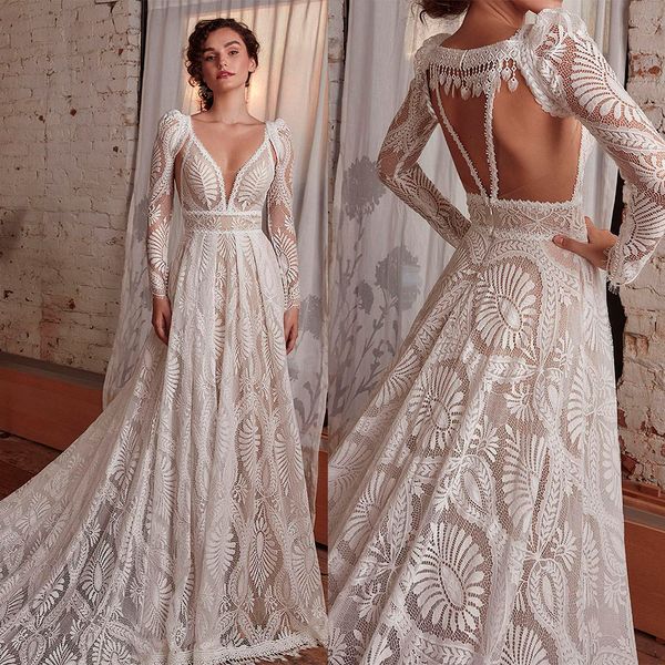 unique gown wedding dresses lace long-sleeve detachable illusion bodice sweep train zipper race a-line vestidos de novia, White
unique gown wedding dresses lace long-sleeve detachable illusion bodice sweep train zipper race a-line vestidos de novia, White
