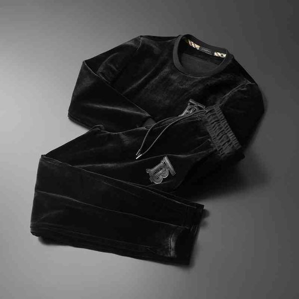 men's sports fashion trend brand clothing and new slim suit long sleeve thickened sweater cover set, Gray
men's sports fashion trend brand clothing and new slim suit long sleeve thickened sweater cover set, Gray