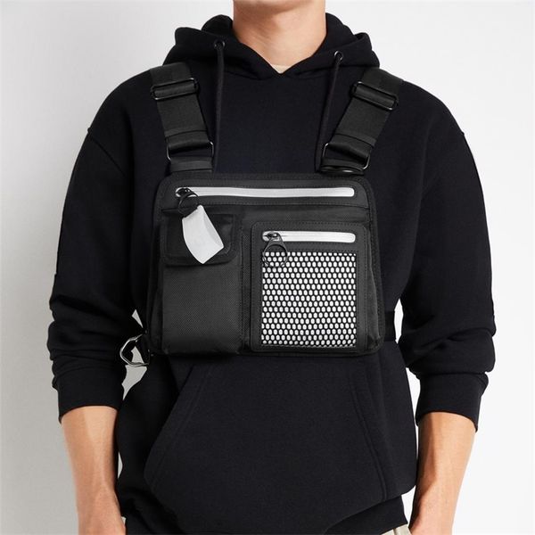 reflective chest bag multifunction street style vest strap hiphop tactical tooling chest utility bag g186 220621
reflective chest bag multifunction street style vest strap hiphop tactical tooling chest utility bag g186 220621