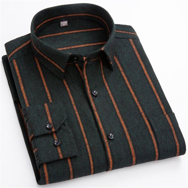 men's fashion 100% cotton brushed flannel striped shirts single pocket long sleeve youthful soft casual plaid checkered shirt 220401, White;black 
men's fashion 100% cotton brushed flannel striped shirts single pocket long sleeve youthful soft casual plaid checkered shirt 220401, White;black