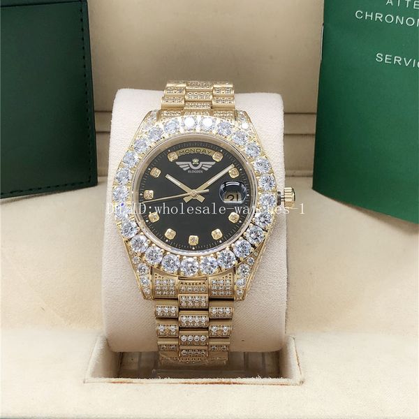 watch full diamond black dail president 228238 228239 sapphire big diamond bezel 43mm 18k gold men automatic wristwatches with original box, Slivery;brown
watch full diamond black dail president 228238 228239 sapphire big diamond bezel 43mm 18k gold men automatic wristwatches with original box, Slivery;brown