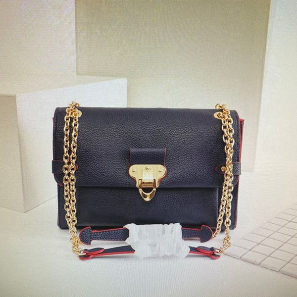 m44151 women vavin shoulder bag classic metal buckle fashion lady messenger purse luxury designer chain handbags m52271, Red;black
m44151 women vavin shoulder bag classic metal buckle fashion lady messenger purse luxury designer chain handbags m52271, Red;black