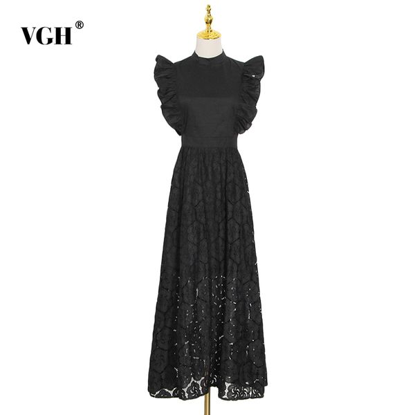 solid dress for women stand collar butterfly short sleeve high waist hollow out elegant dresses female autumn clothing 210507, Black;gray
solid dress for women stand collar butterfly short sleeve high waist hollow out elegant dresses female autumn clothing 210507, Black;gray