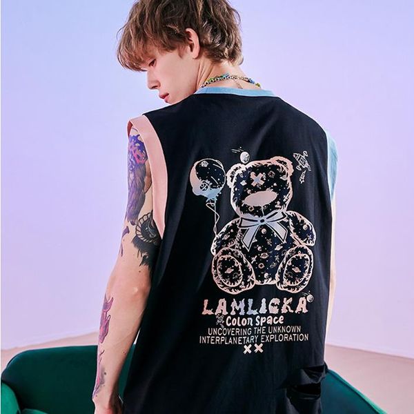 2022 summer new mens t-shirts sleeveless fashion panda print loose sports breathable tank casual personality street style short sleeve cotto, White;black
2022 summer new mens t-shirts sleeveless fashion panda print loose sports breathable tank casual personality street style short sleeve cotto, White;black