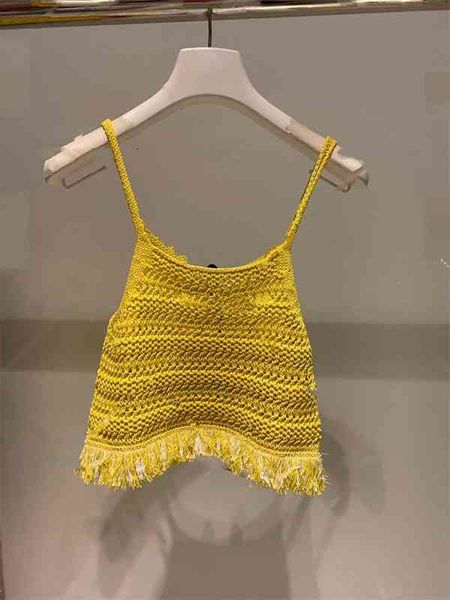 women's tanks camis niche summer tassel yellow knitted suspender sleeveless a-line design short tank female ins, White
women's tanks camis niche summer tassel yellow knitted suspender sleeveless a-line design short tank female ins, White