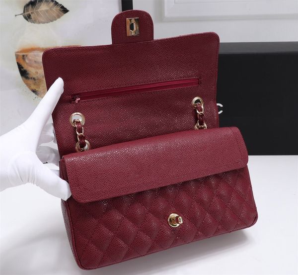 7 colors women shoulder bags women's chain crossbody bag fashion genuine leather caviare classic purse designers bags handbag 26cm chan, Red;black
7 colors women shoulder bags women's chain crossbody bag fashion genuine leather caviare classic purse designers bags handbag 26cm chan, Red;black
