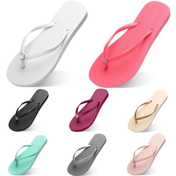 

Women Slippers Fashion Flip Flops Beach Hotel Indoor Slipper Triple Black Pink White Lemon Green Grey Navy Womens Shoes Seventy Seven