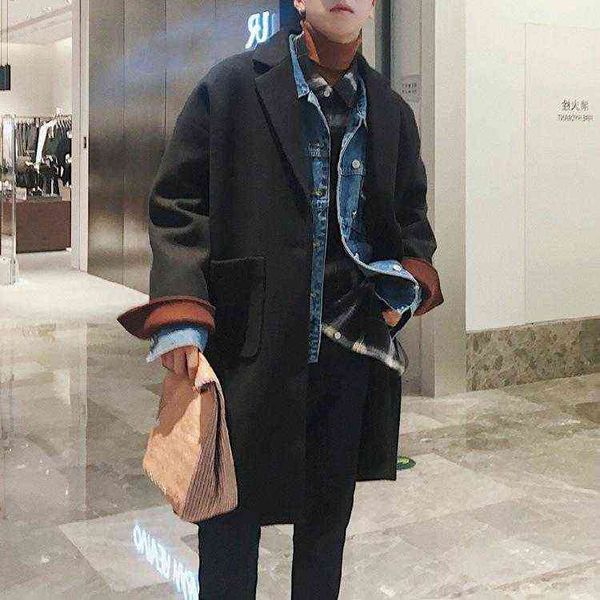 men's wool & blends autumn men thick warm blend coat black long woolen overcoat oversize winter clothing loose male xxl outerwear t2208
men's wool & blends autumn men thick warm blend coat black long woolen overcoat oversize winter clothing loose male xxl outerwear t2208
