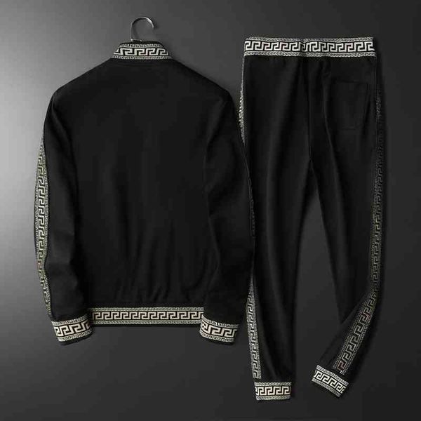 men's sports fashion trend brand clothing suit slim fit casual stand collar long sleeve, Gray
men's sports fashion trend brand clothing suit slim fit casual stand collar long sleeve, Gray
