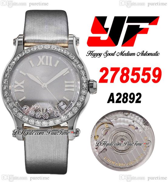 happy sport 36 278559 a2892 automatic womens ladies watch steel case diamonds bezel gray textured dial silver roman satin strap super editio, Slivery;brown
happy sport 36 278559 a2892 automatic womens ladies watch steel case diamonds bezel gray textured dial silver roman satin strap super editio, Slivery;brown