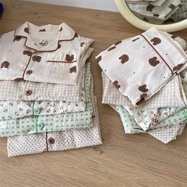 milancel summer kids pajamas korean print suit for boys and girls casual cotton sleepwear 220812, Blue;red
milancel summer kids pajamas korean print suit for boys and girls casual cotton sleepwear 220812, Blue;red