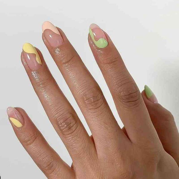 false nails 24pcs box spring summer colorful graffiti almond wearable fake full cover nail tips press on detachable 0616, Red;gold
false nails 24pcs box spring summer colorful graffiti almond wearable fake full cover nail tips press on detachable 0616, Red;gold
