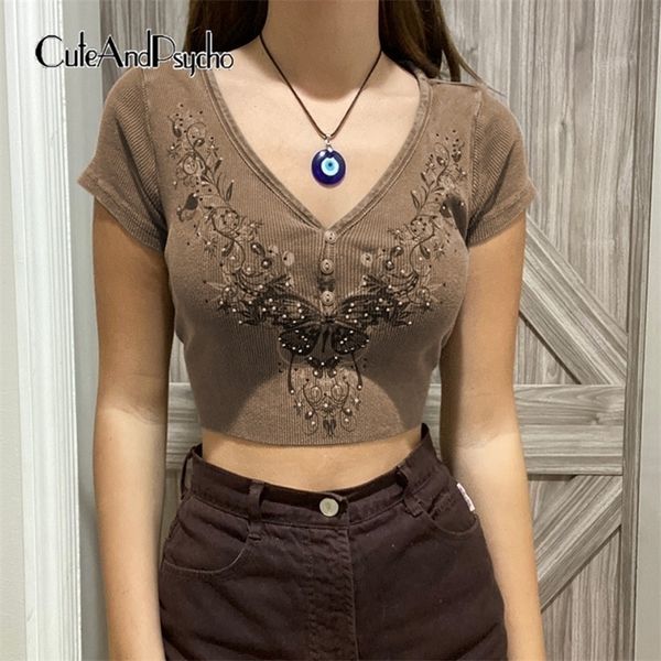 y2k v neck tshirts fairycore chic skinny aesthetic cropped tee retro grunge cute woman shirts cuteandpsycho 220408, White
y2k v neck tshirts fairycore chic skinny aesthetic cropped tee retro grunge cute woman shirts cuteandpsycho 220408, White