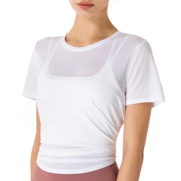 lu-39 loose yoga outfits women's breathable elastic running fitness leisure slit yoga gym clothes jacquard sports short sleeve t-shirt, White;red
lu-39 loose yoga outfits women's breathable elastic running fitness leisure slit yoga gym clothes jacquard sports short sleeve t-shirt, White;red