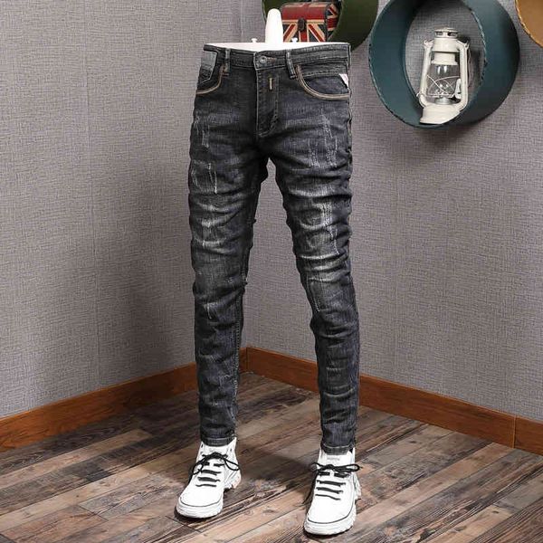 men's jeans black grey trendy jeans men's slim fit little feet scratch elastic youth versatile pants jtyr, Blue
men's jeans black grey trendy jeans men's slim fit little feet scratch elastic youth versatile pants jtyr, Blue
