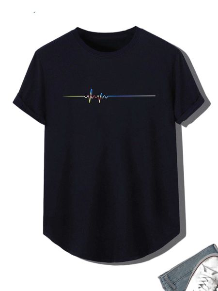men graphic print tee t85k#, White;black
