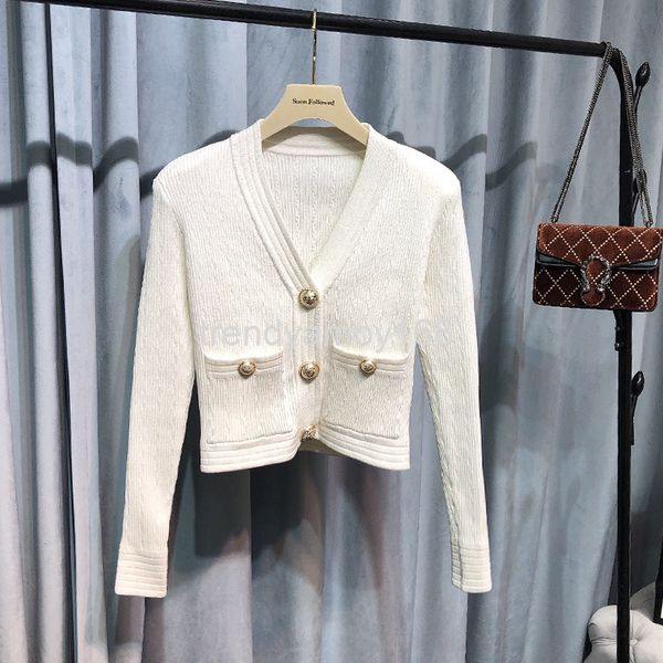 women's knits & tees spring knitted cardigan with three gold buttons, large v-neck, long sleeves, two side pockets, solid color sweater, White
women's knits & tees spring knitted cardigan with three gold buttons, large v-neck, long sleeves, two side pockets, solid color sweater, White
