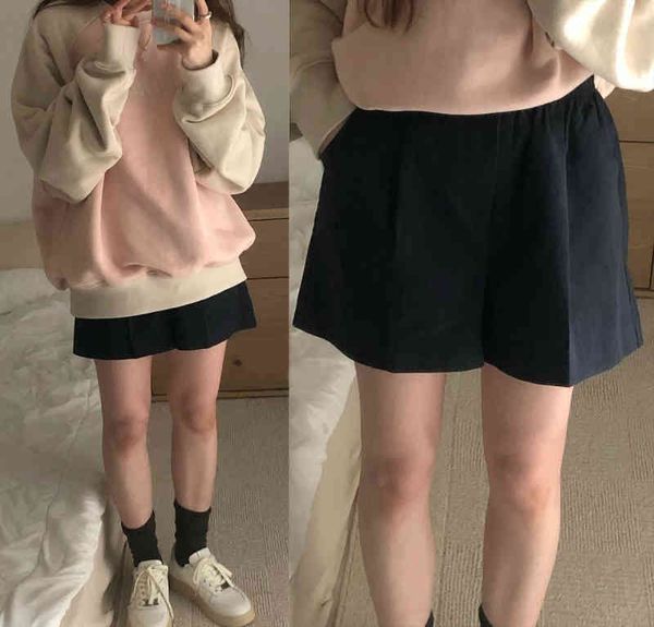 women's two piece pants spring south korea dongdamen casual loose and versatile long sleeved sweater straight shorts set puqh, White
women's two piece pants spring south korea dongdamen casual loose and versatile long sleeved sweater straight shorts set puqh, White