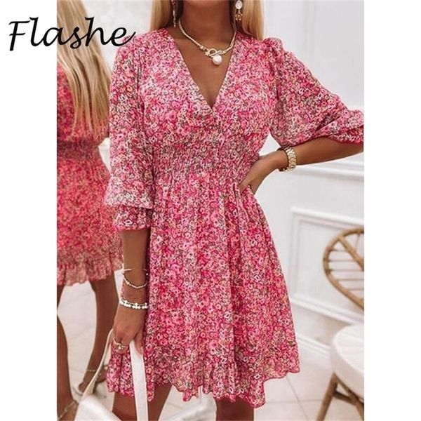 elegant floral print women dress summer half sleeve short sundress fashion vestidos robe vacation party es 220614, Black;gray
elegant floral print women dress summer half sleeve short sundress fashion vestidos robe vacation party es 220614, Black;gray