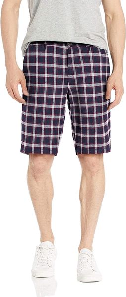 men's 11" inseam comfort stretch linen cotton short k41y#, White;black
men's 11" inseam comfort stretch linen cotton short k41y#, White;black