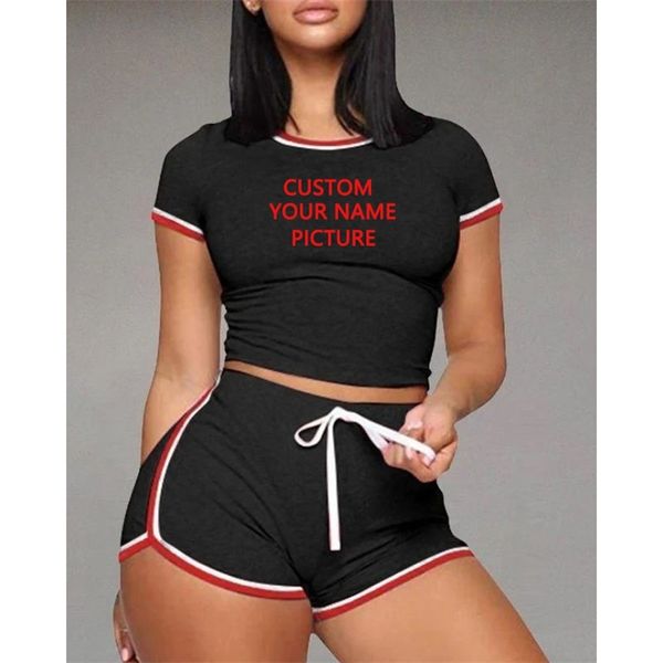 custom summer women tracksuit short t shirt shorts 2 piece set fashion pink sportwear outfits for woman clothing 220621, Gray
custom summer women tracksuit short t shirt shorts 2 piece set fashion pink sportwear outfits for woman clothing 220621, Gray