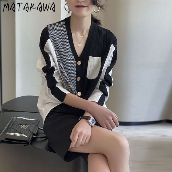 japanese fashion woman sweaters autumn irregular loose vneck cardigans singlebreasted longsleeved sweater women 210506, White
japanese fashion woman sweaters autumn irregular loose vneck cardigans singlebreasted longsleeved sweater women 210506, White