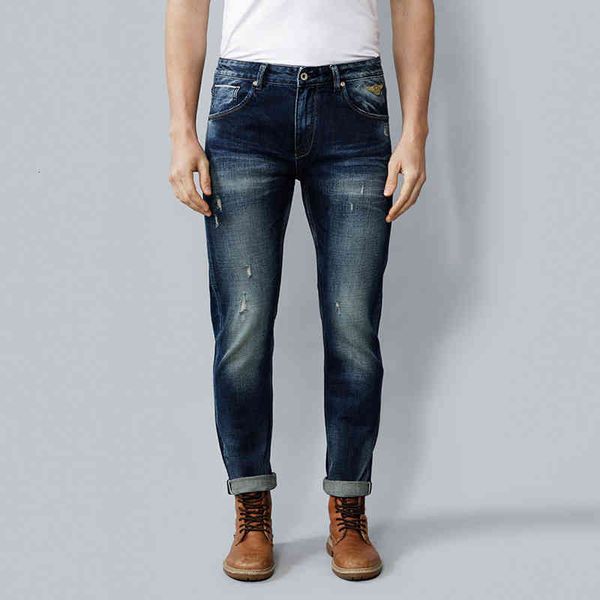 men's jeans high end washed ankle jeans men's spring fashion slim fitting cat beard scraped red ear tannin versatile casual pants, Blue
men's jeans high end washed ankle jeans men's spring fashion slim fitting cat beard scraped red ear tannin versatile casual pants, Blue